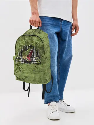 Рюкзак джинсовый / Динозавр из груди | Dino