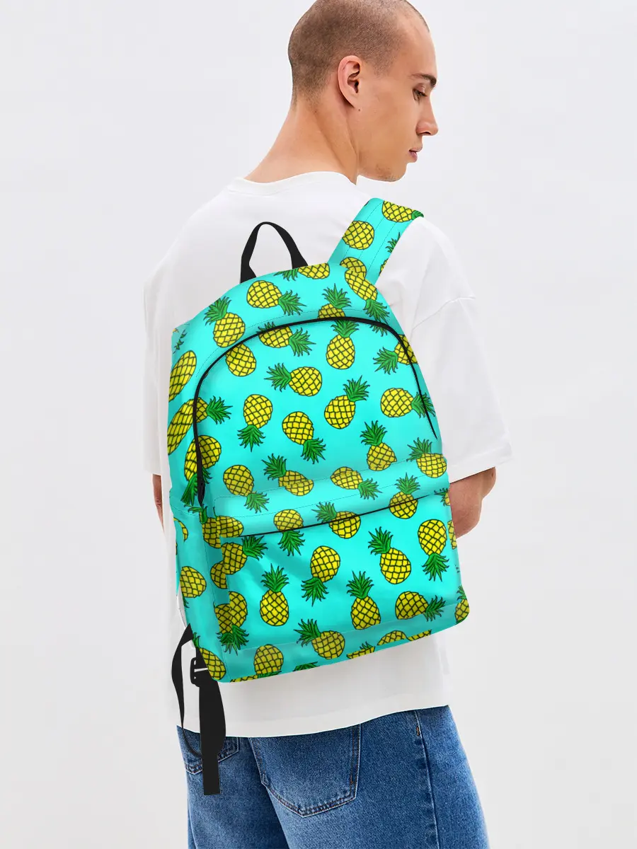 Рюкзак джинсовый / Ананасы аква