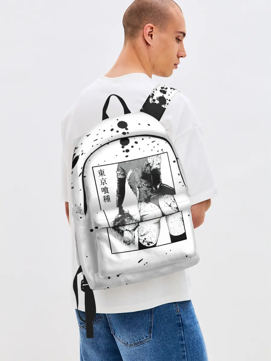 Рюкзак джинсовый / Токийский гуль голова