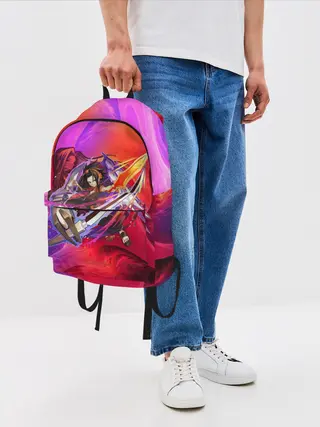 Рюкзак джинсовый / Шаман Кинг | Йо Асакура