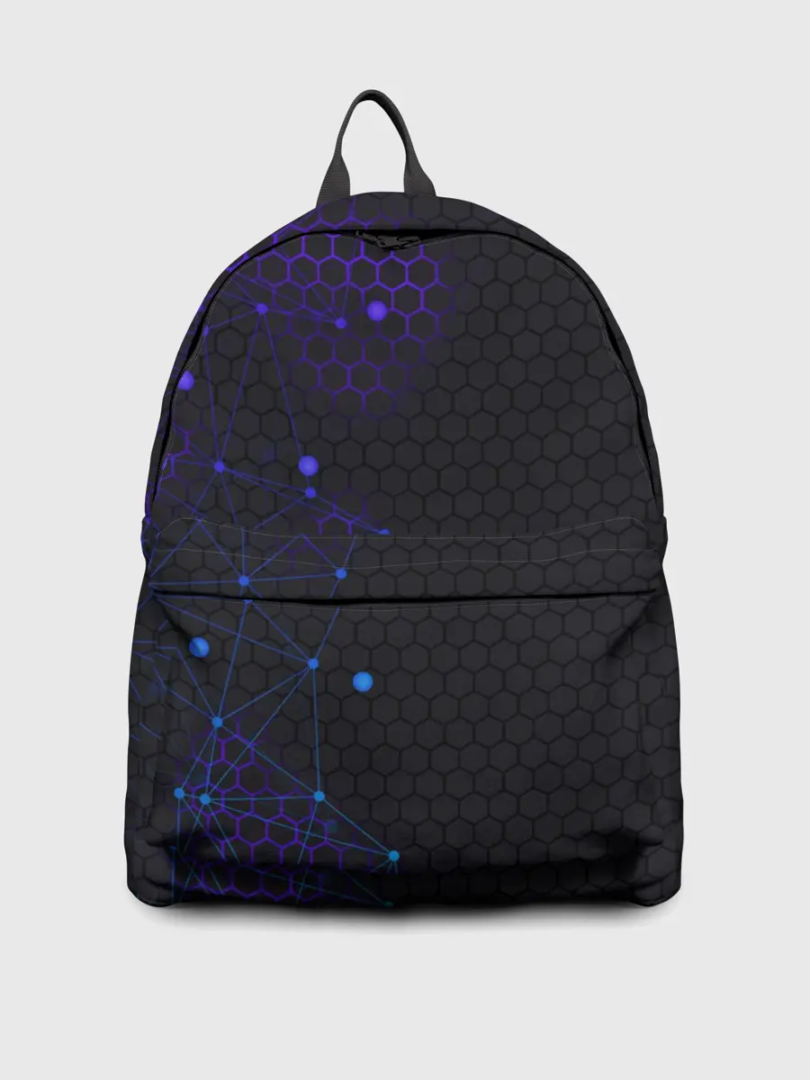 Рюкзак джинсовый / СОТЫ НЕОН - ГЕОМЕТРИЯ