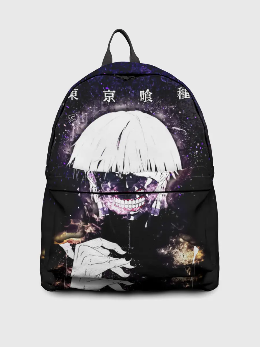 Рюкзак джинсовый / Kaneki Ken фиолетовый верх