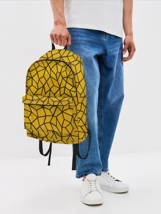 Рюкзак джинсовый / Геометрическая текстура