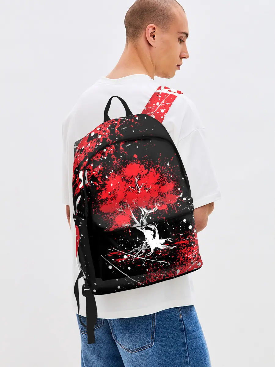 Рюкзак джинсовый / САКУРА | SAKURA | ВИШНЯ