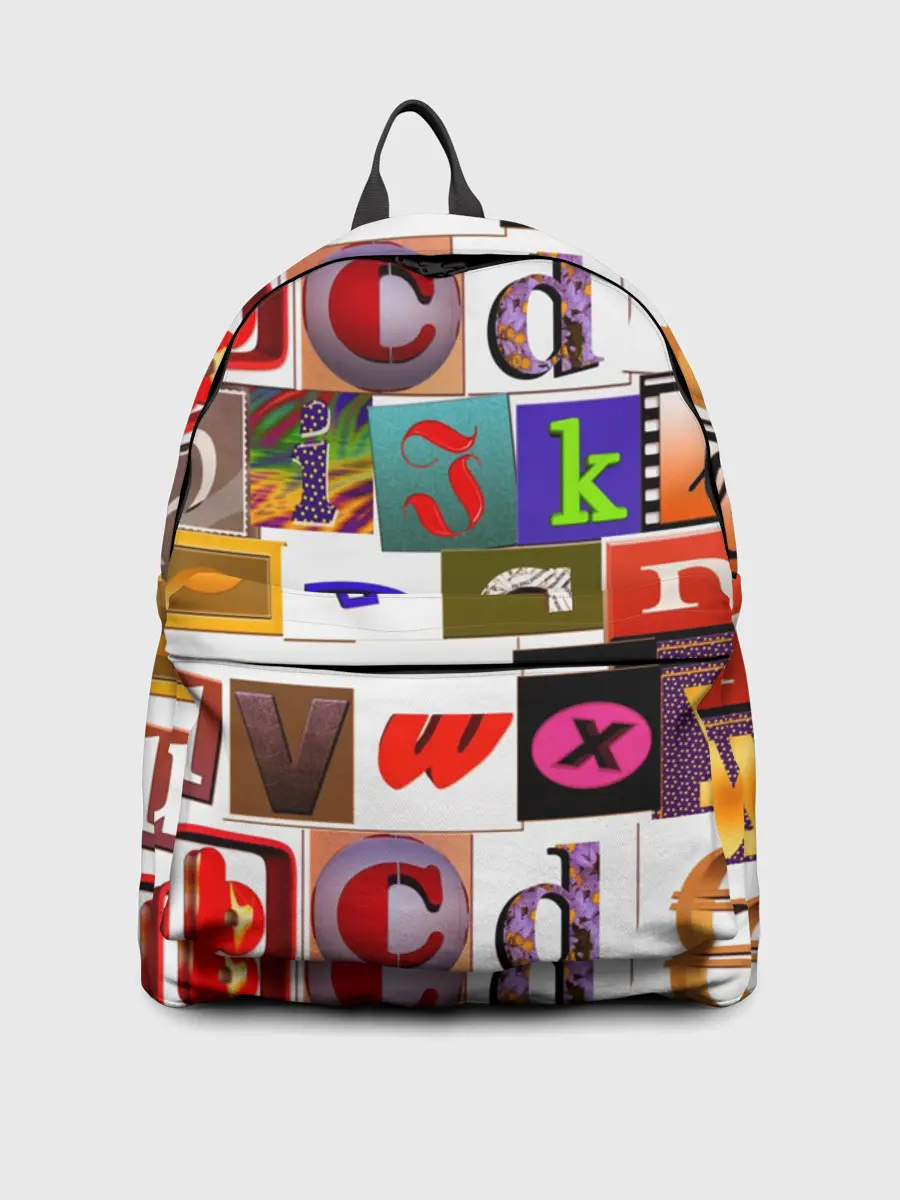 Рюкзак джинсовый / Английские буквы # 2