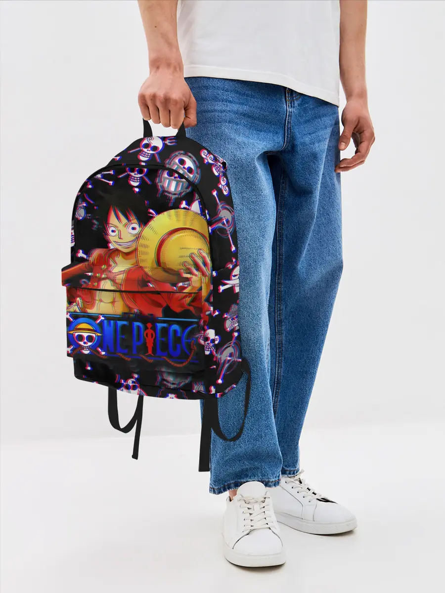 Рюкзак джинсовый / Луффи One Piece | Glitch
