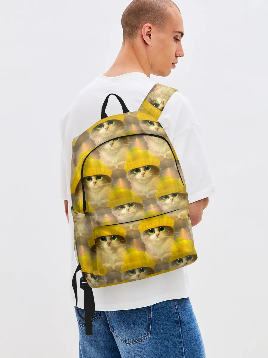 Рюкзак джинсовый / Котята