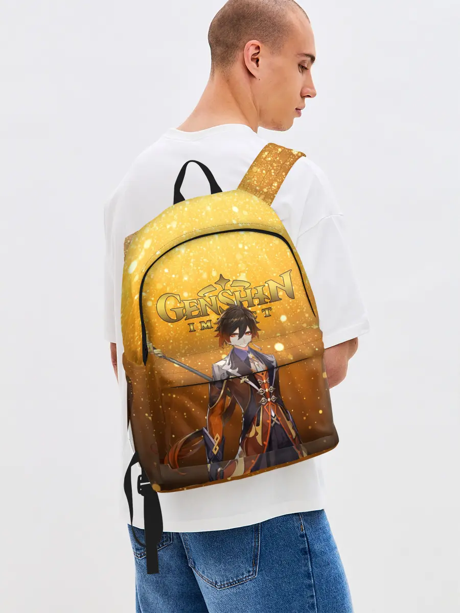 Рюкзак джинсовый / GENSHIN IMPACT ЧЖУН ЛИ