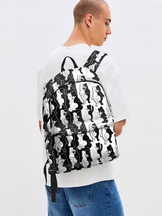 Рюкзак джинсовый / MONOKUMA / МОНОКУМА ПАТТЕРН