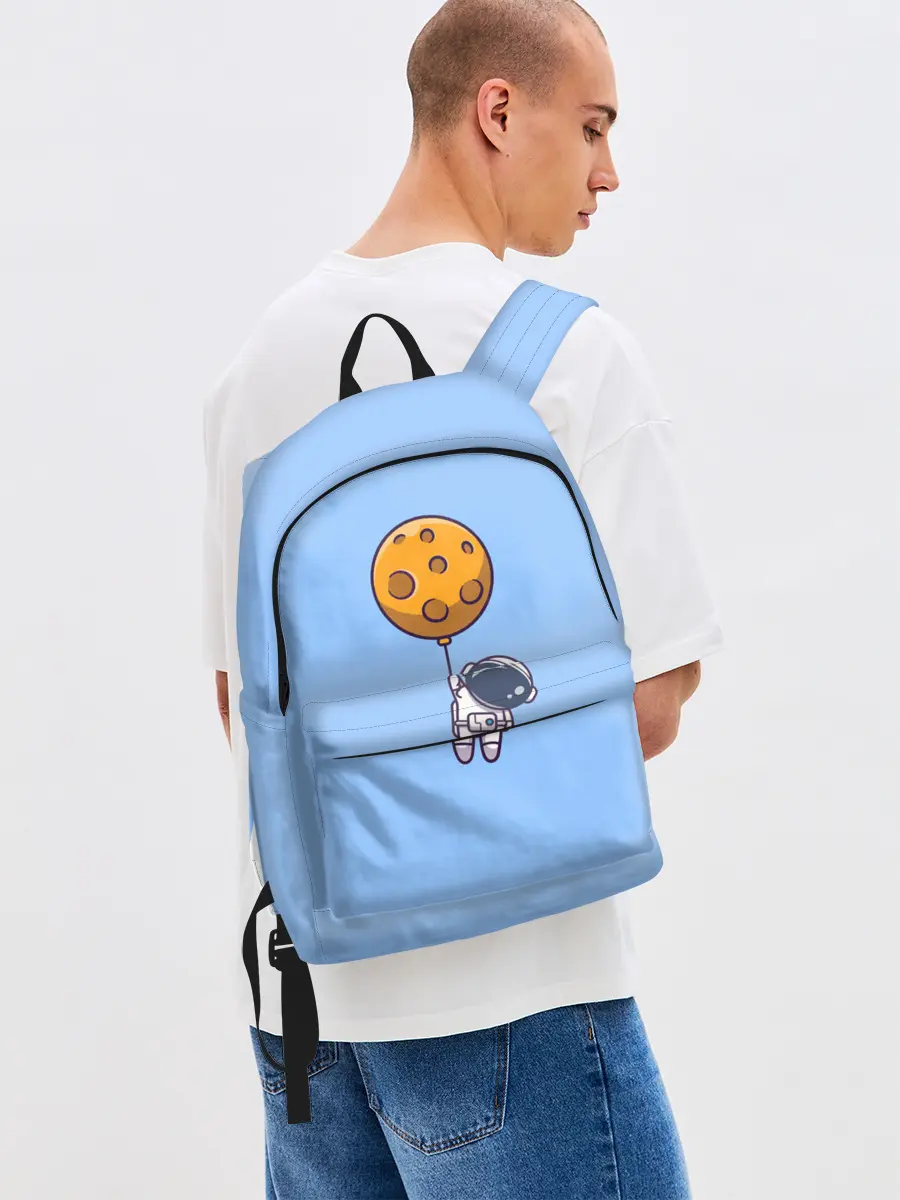 Рюкзак джинсовый / Космонавт с шариком