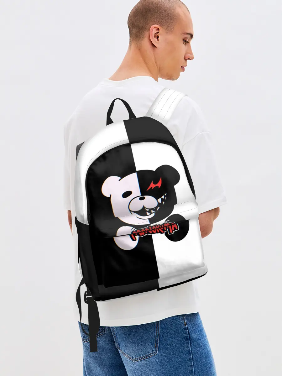 Рюкзак джинсовый / MONOKUMA / МОНОКУМА GLITCH