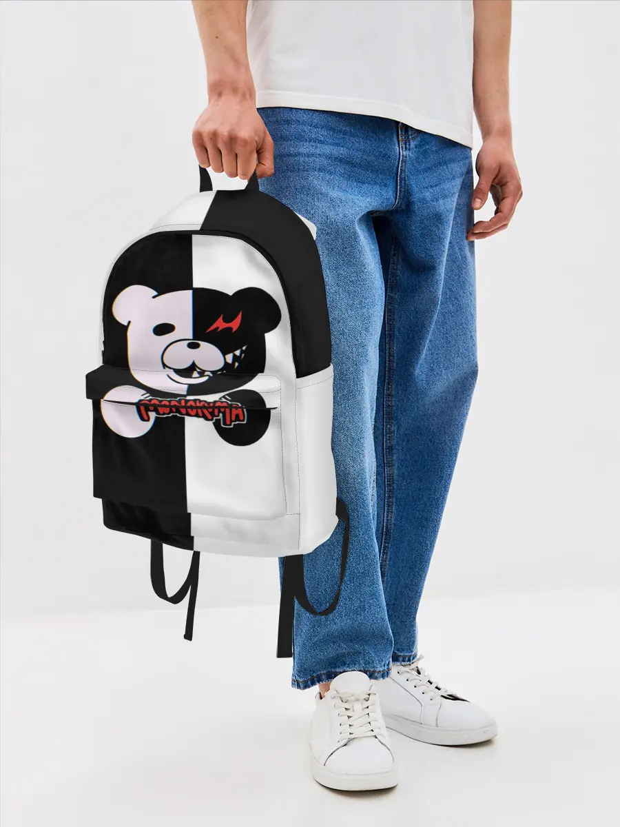 Рюкзак джинсовый / MONOKUMA / МОНОКУМА GLITCH