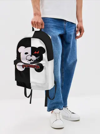 Рюкзак джинсовый / MONOKUMA / МОНОКУМА GLITCH