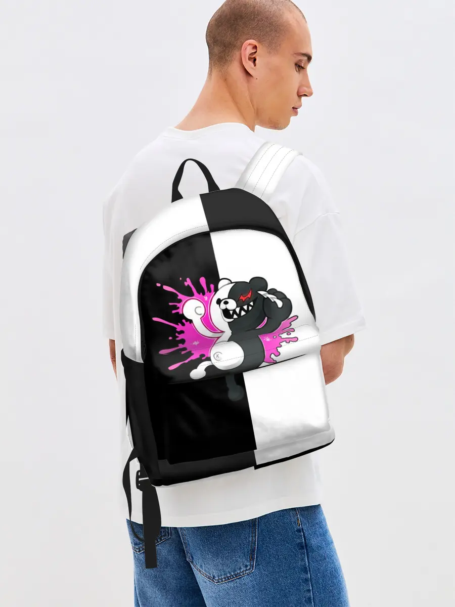 Рюкзак джинсовый / monokuma розовая жвачка