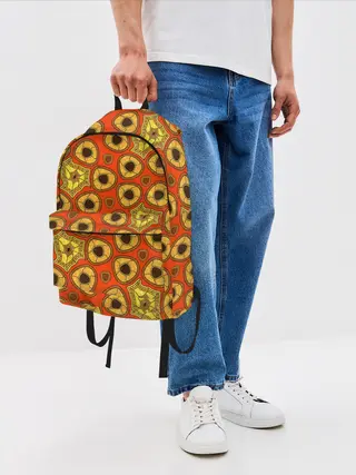 Рюкзак джинсовый / Древний африканский узор