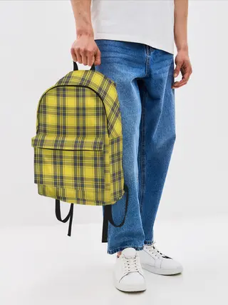 Рюкзак джинсовый / Клеточный узор