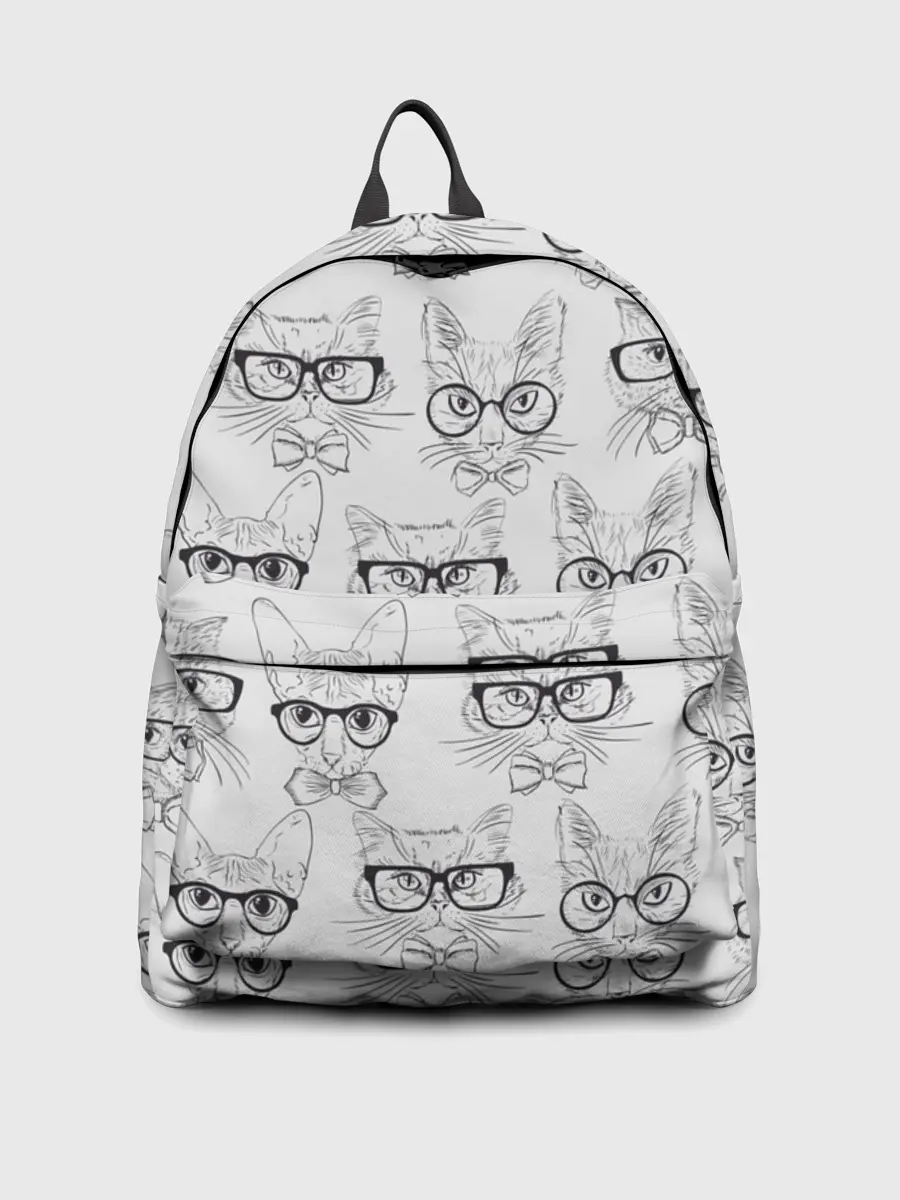 Рюкзак джинсовый / Кошки в очках