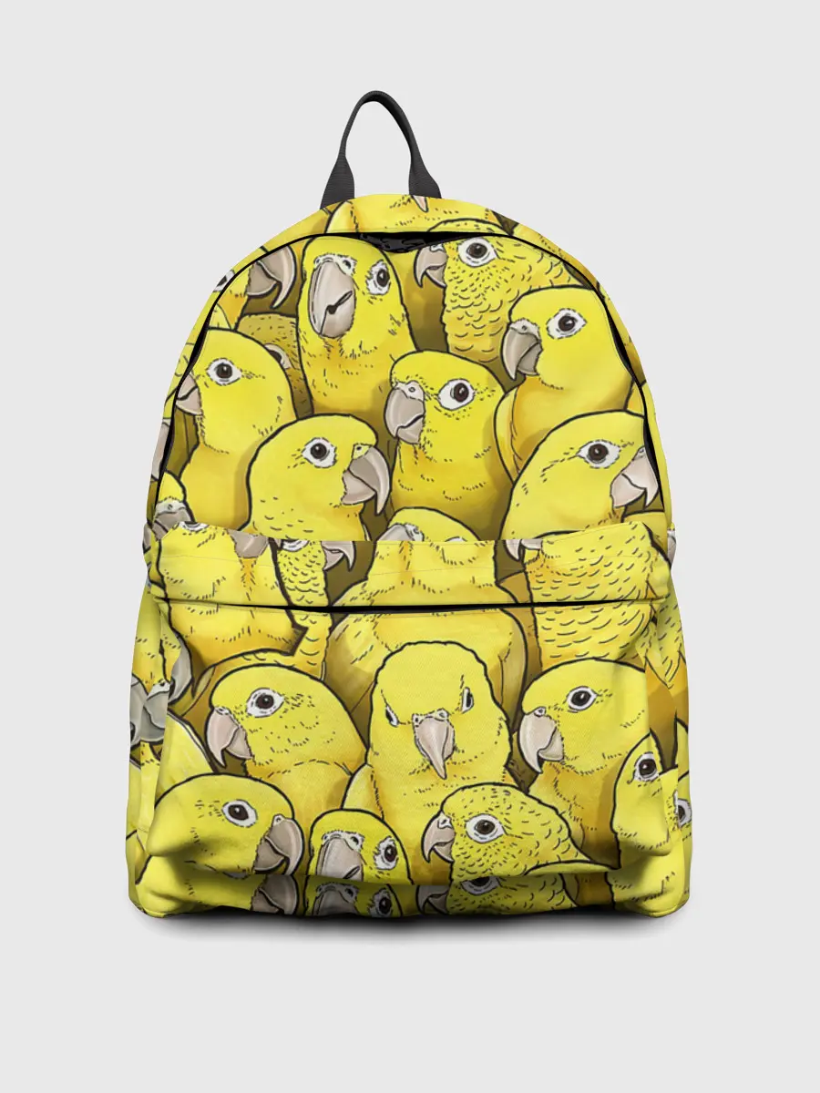 Рюкзак джинсовый / Попугаи