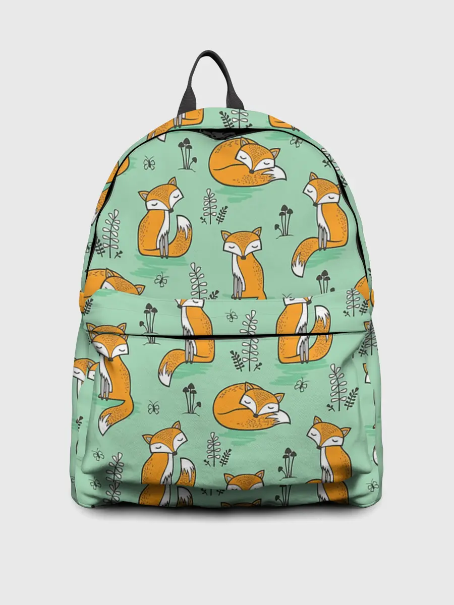 Рюкзак джинсовый / Лиса с Грибами