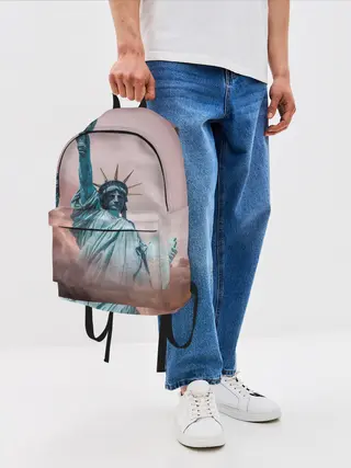 Рюкзак джинсовый / Статуя свободы