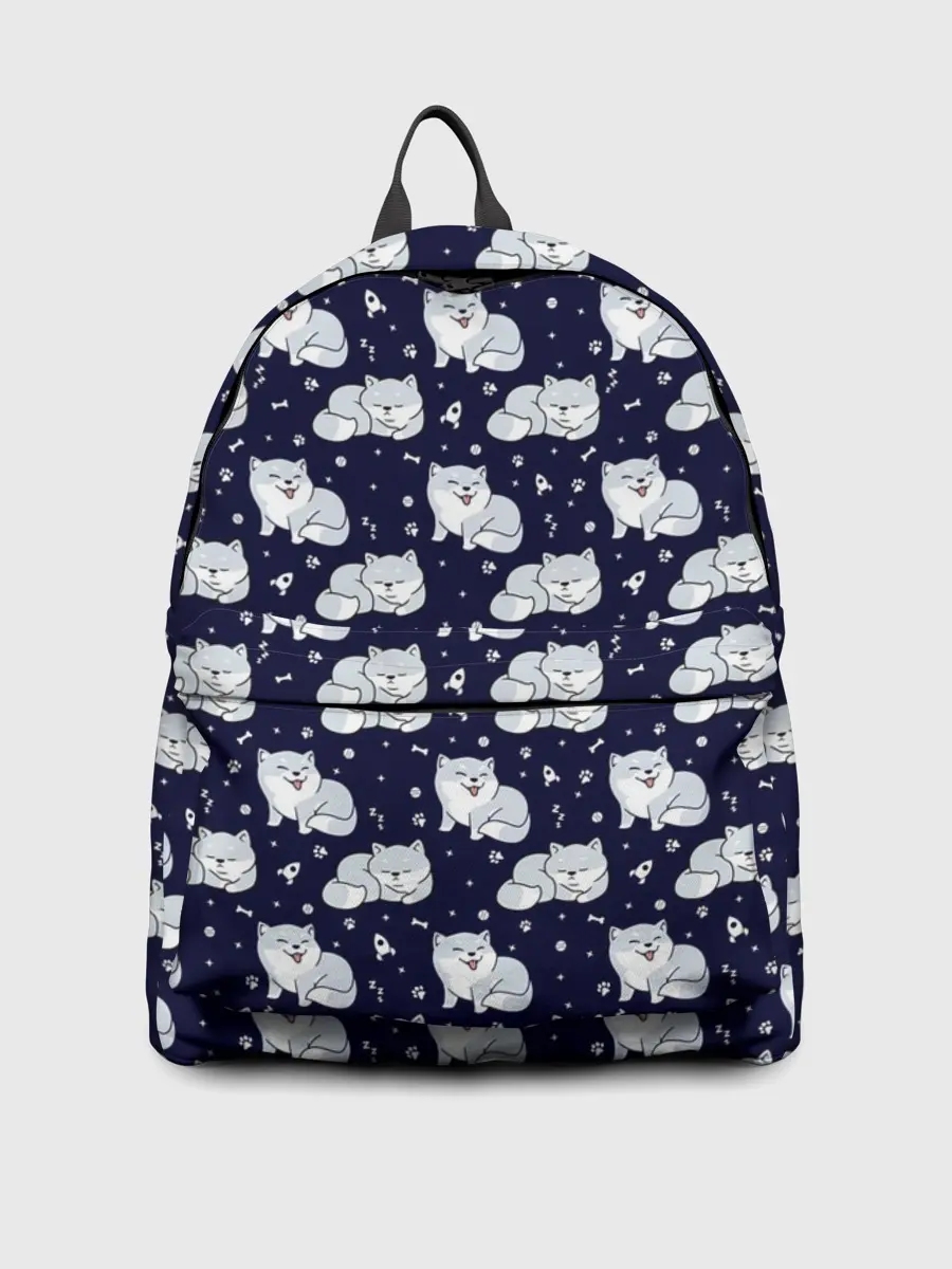 Рюкзак джинсовый / Милая Шиба Ину