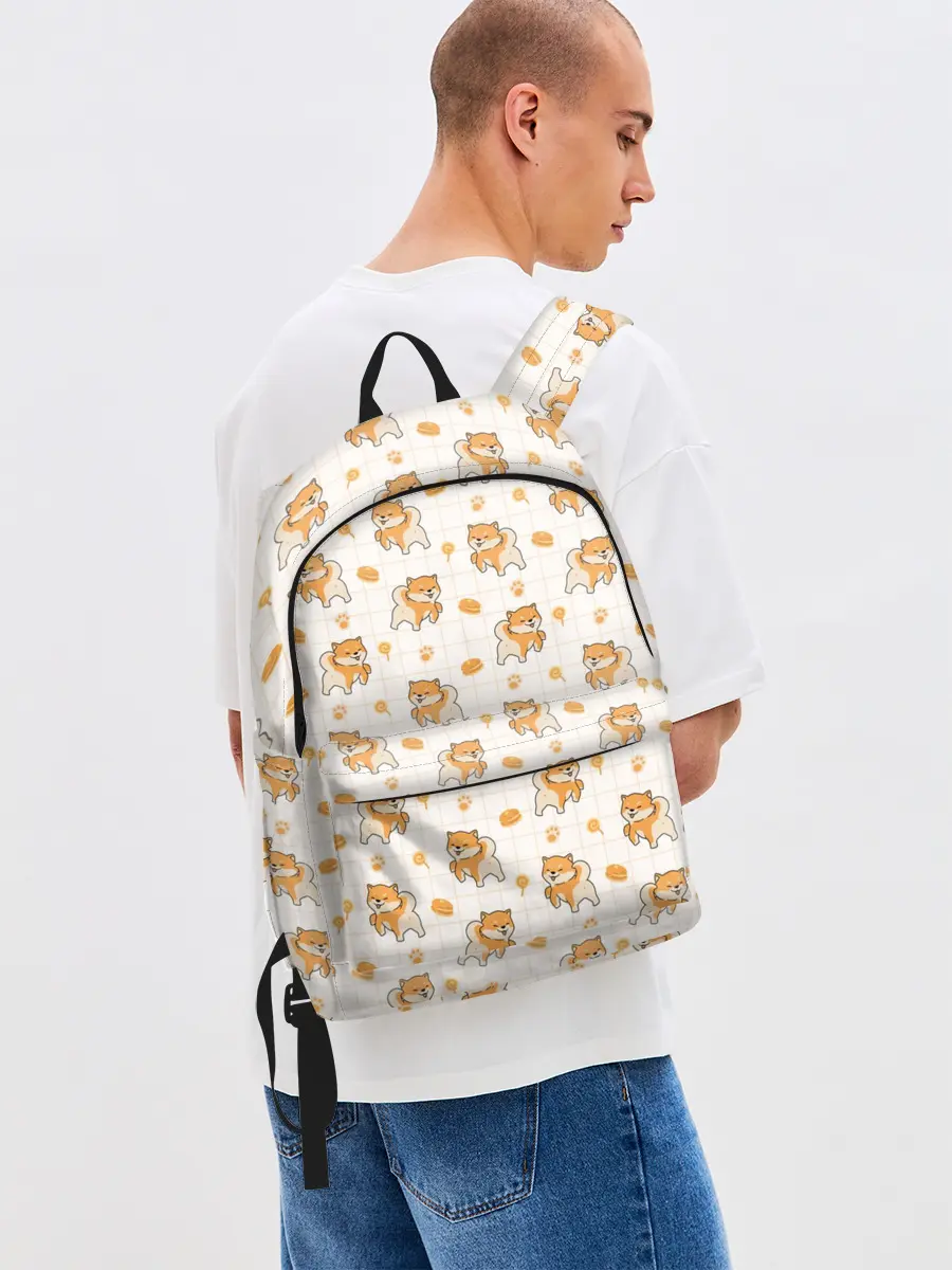 Рюкзак джинсовый / Крутая Шиба-Ину