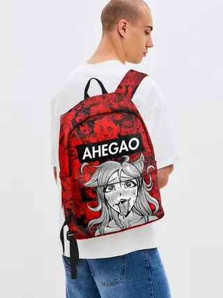 Рюкзак джинсовый / Ahegao red