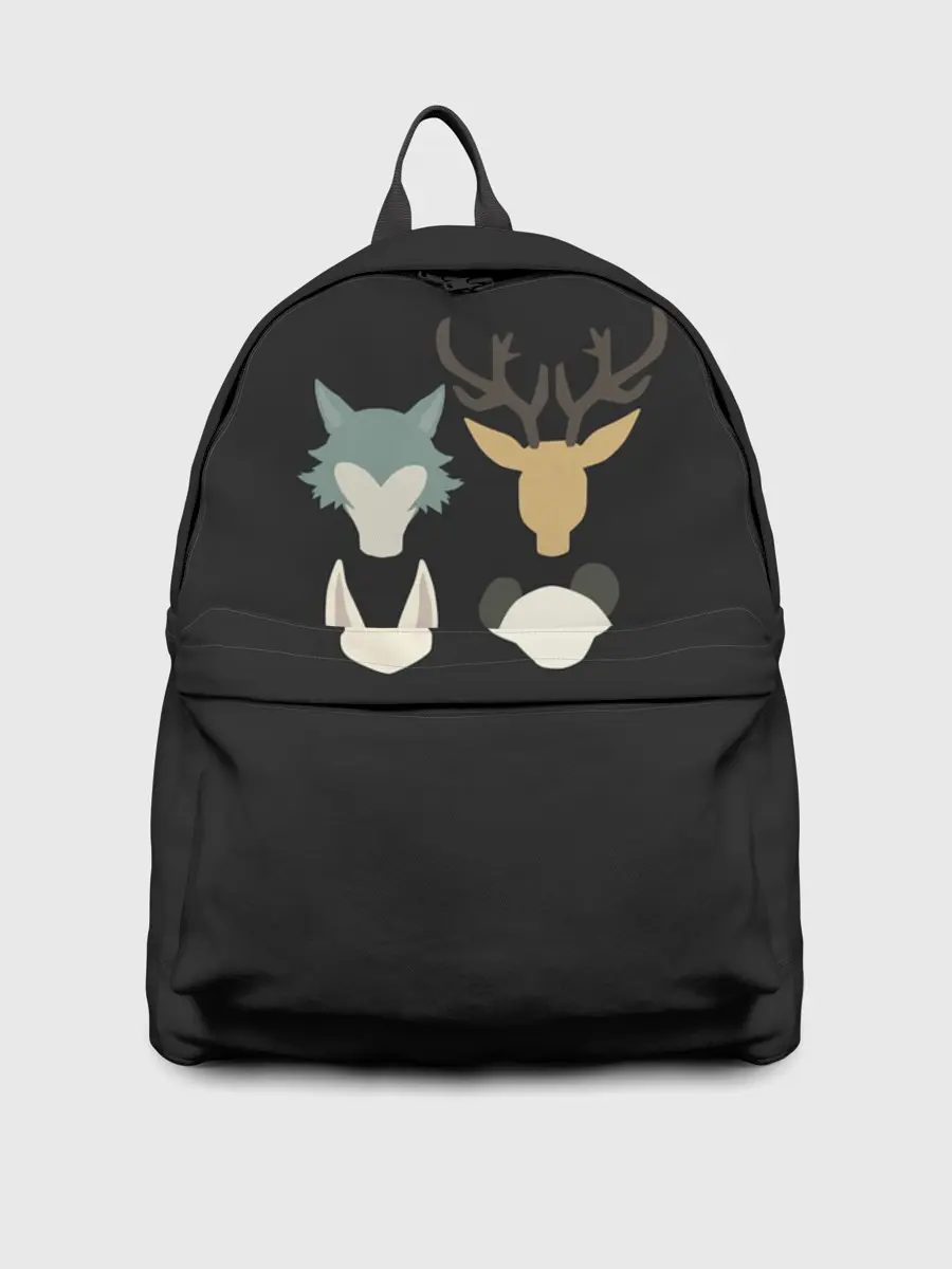 Рюкзак джинсовый / Выдающиеся звери. Минимализм