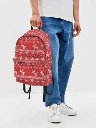 Рюкзак джинсовый / Русские народные узоры