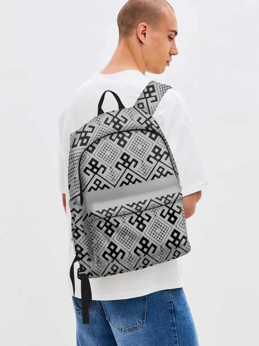 Рюкзак джинсовый / Русские народные узоры