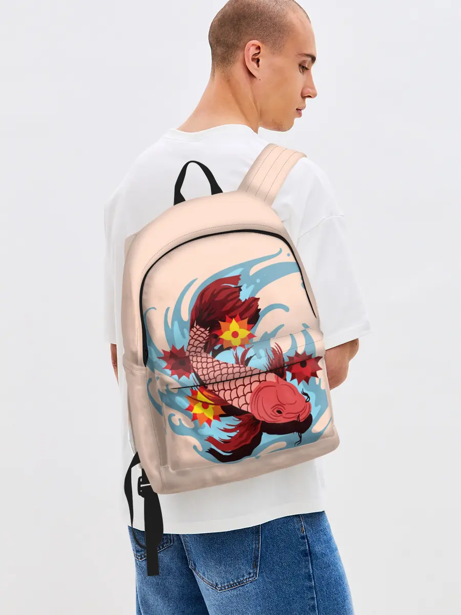 Рюкзак джинсовый / Японский Карп