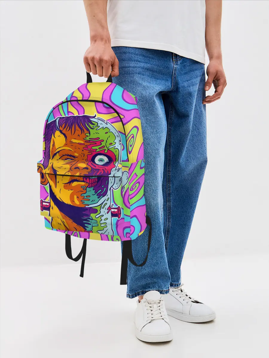 Рюкзак джинсовый / Психоделический Франкенштейн