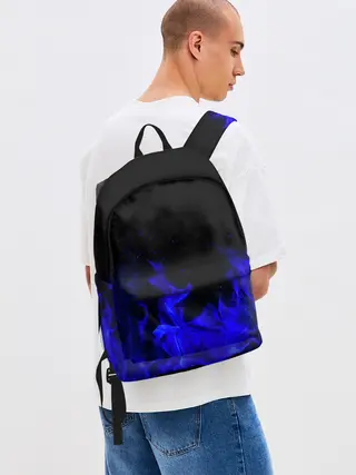 Рюкзак джинсовый / Синий Огонь