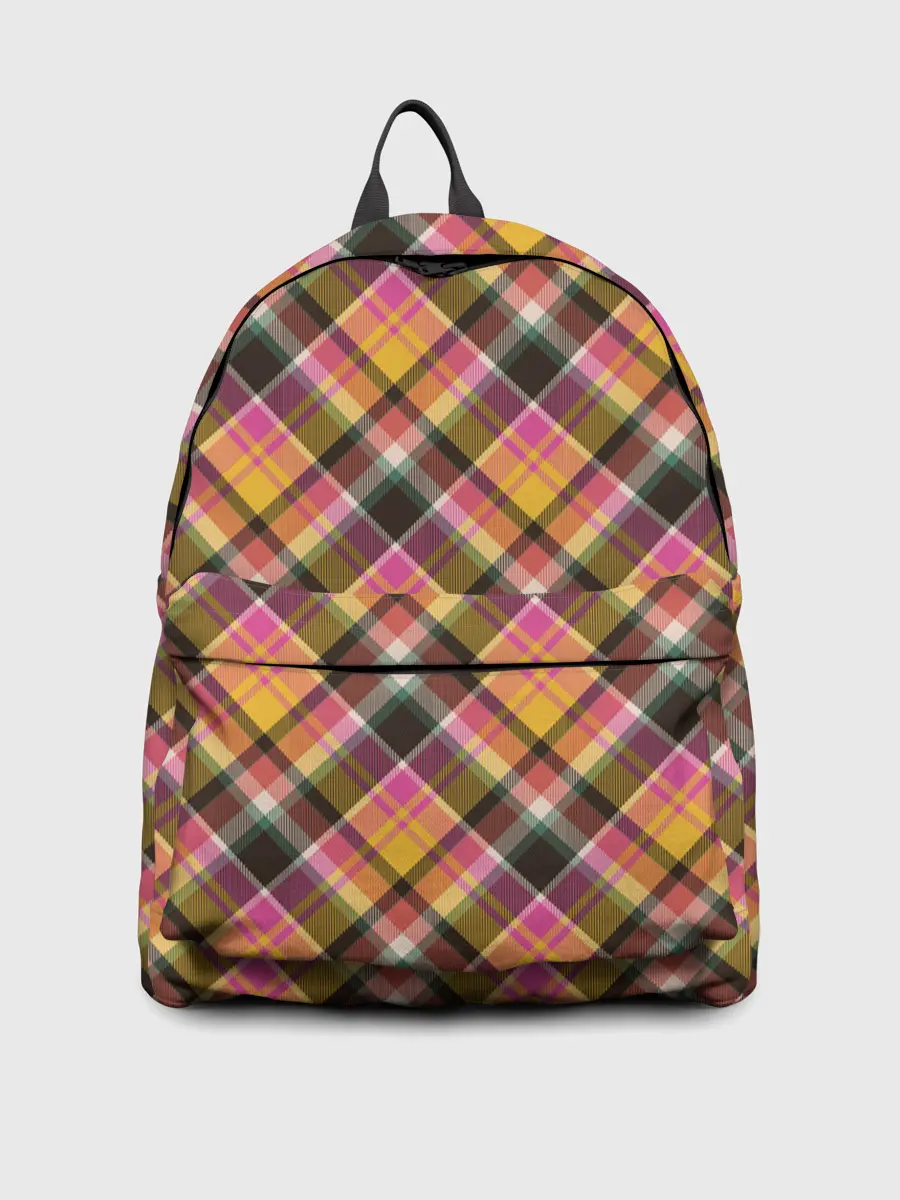 Рюкзак джинсовый / Клеточный узор