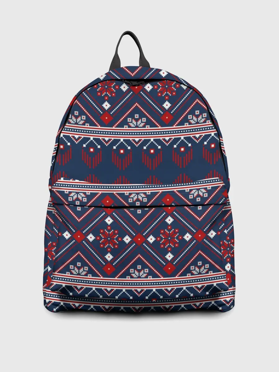 Рюкзак джинсовый / Русские народные узоры