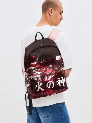 Рюкзак джинсовый / КЛИНОК РАССЕКАЮЩИЙ ДЕМОНОВ