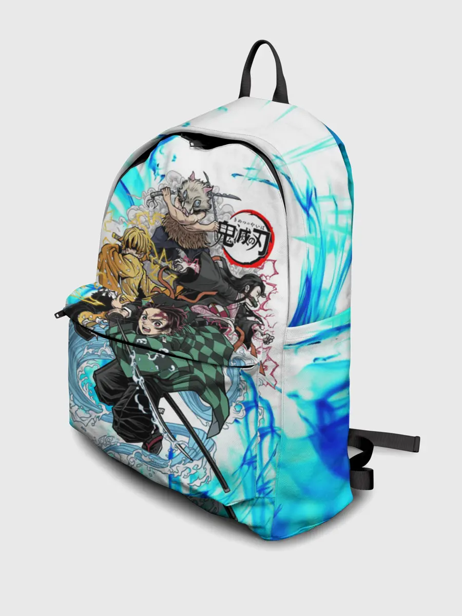 Рюкзак джинсовый / КЛИНОК РАССЕКАЮЩИЙ ДЕМОНОВ