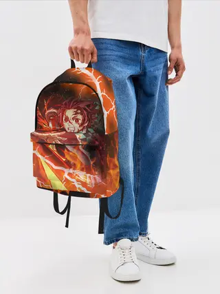 Рюкзак джинсовый / КЛИНОК РАССЕКАЮЩИЙ ДЕМОНОВ