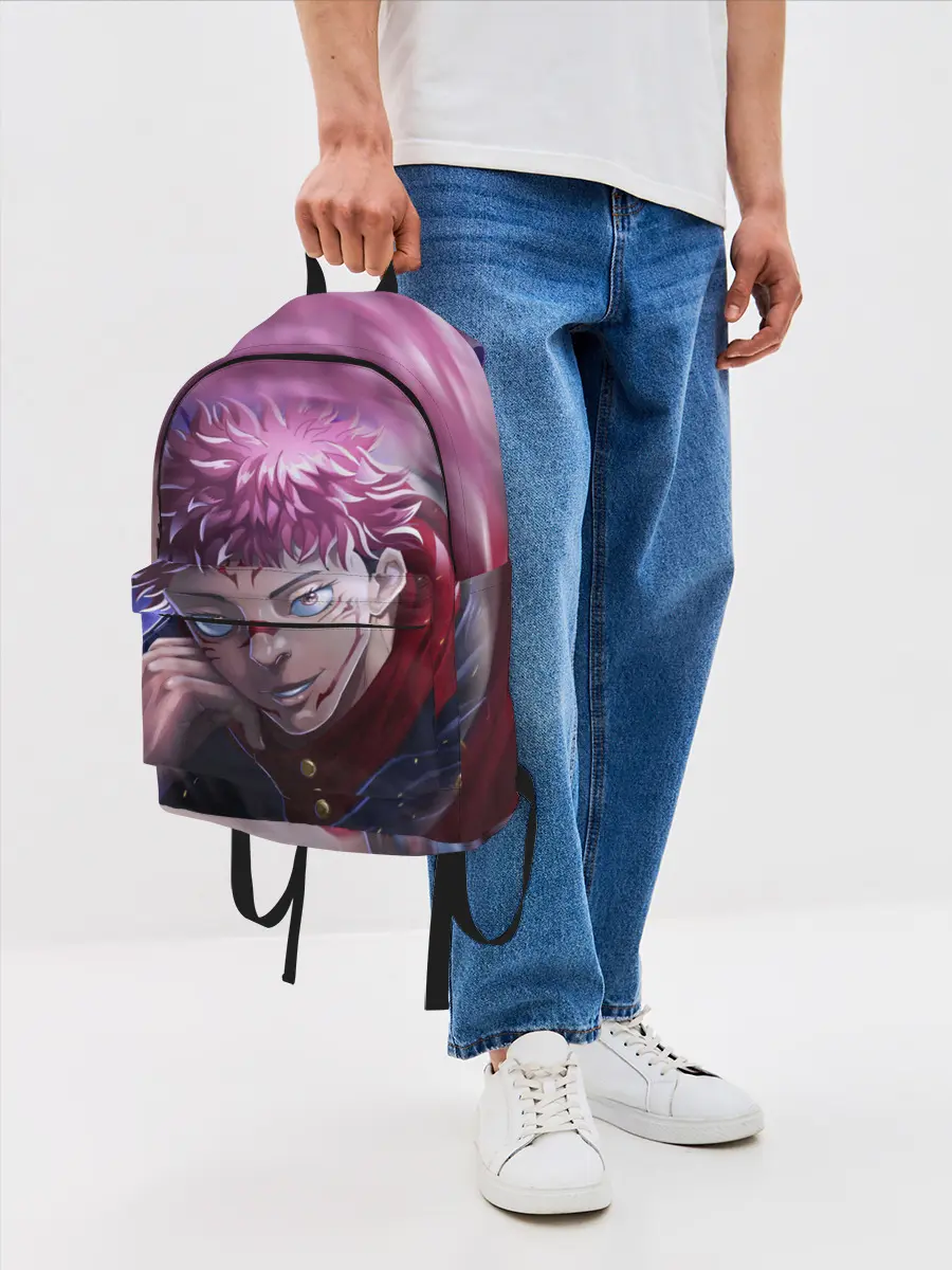 Рюкзак джинсовый / JUJUTSU KAISEN | SUKUNA вихрь