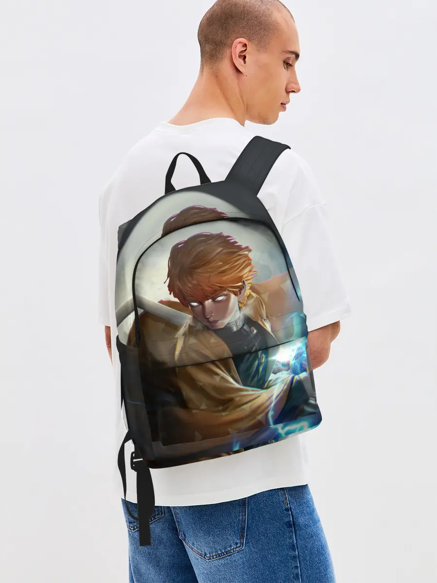 Рюкзак джинсовый / КЛИНОК РАССЕКАЮЩИЙ ДЕМОНОВ