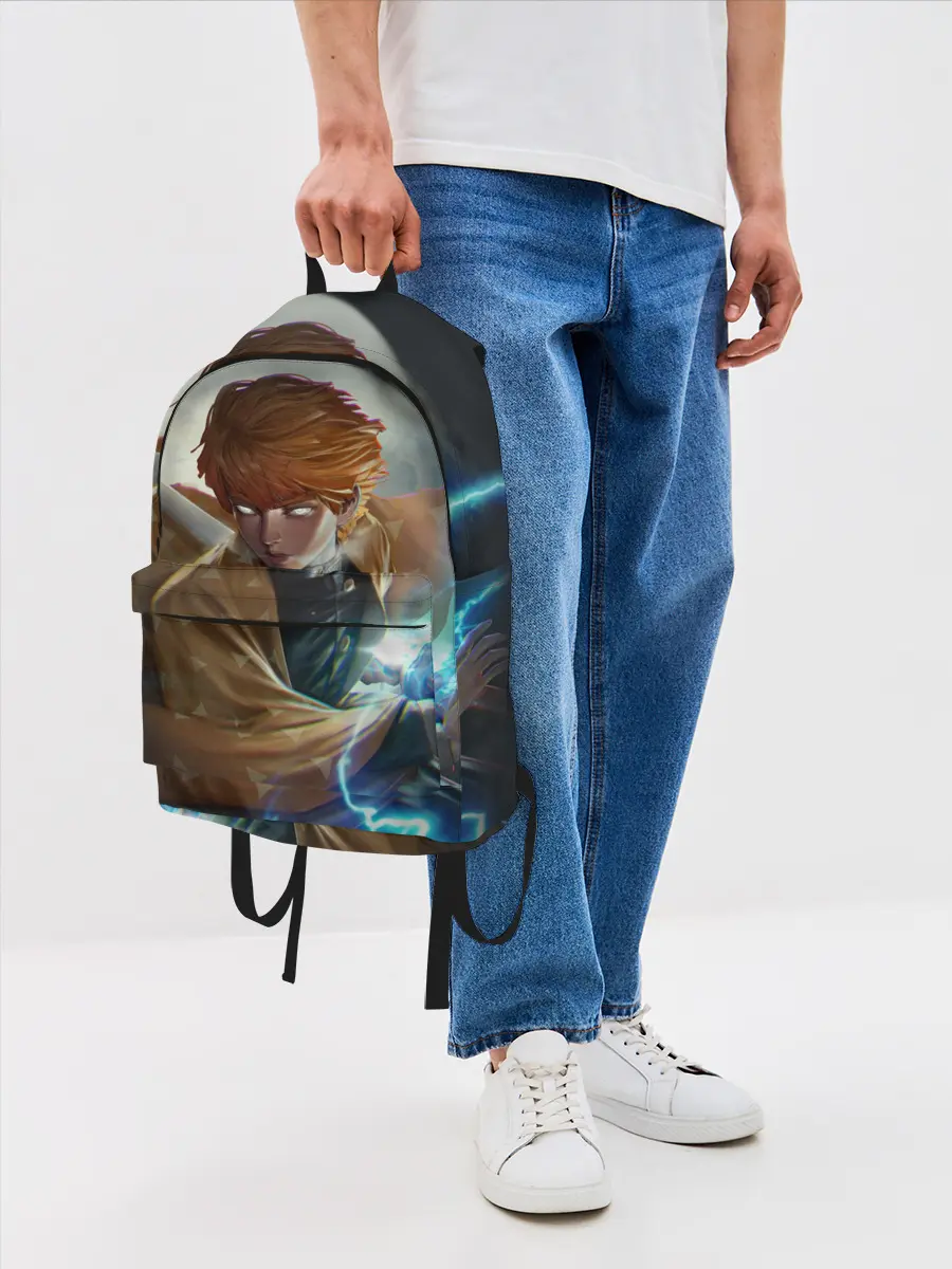 Рюкзак джинсовый / КЛИНОК РАССЕКАЮЩИЙ ДЕМОНОВ