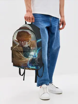 Рюкзак джинсовый / КЛИНОК РАССЕКАЮЩИЙ ДЕМОНОВ