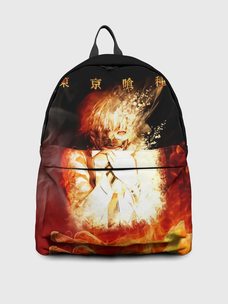 Рюкзак джинсовый / Огненый Канеки Кен