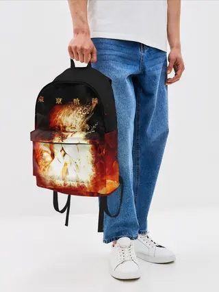 Рюкзак джинсовый / Огненый Канеки Кен