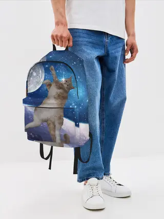 Рюкзак джинсовый / Кисулькин в космосе