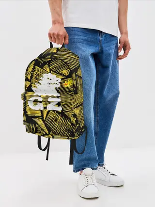 Рюкзак джинсовый / годзилла