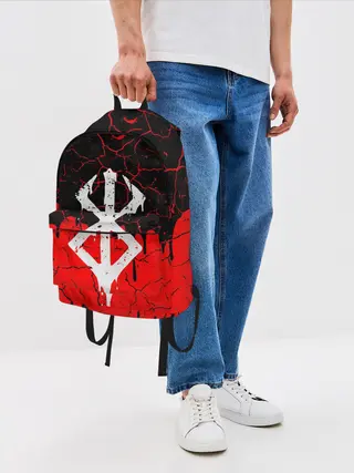 Рюкзак джинсовый / Берсерк символ
