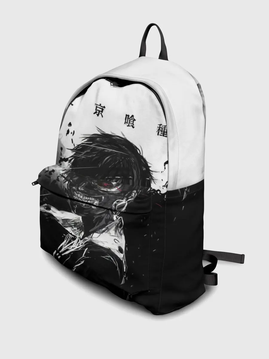 Рюкзак джинсовый / Канеки Кен черно-белый