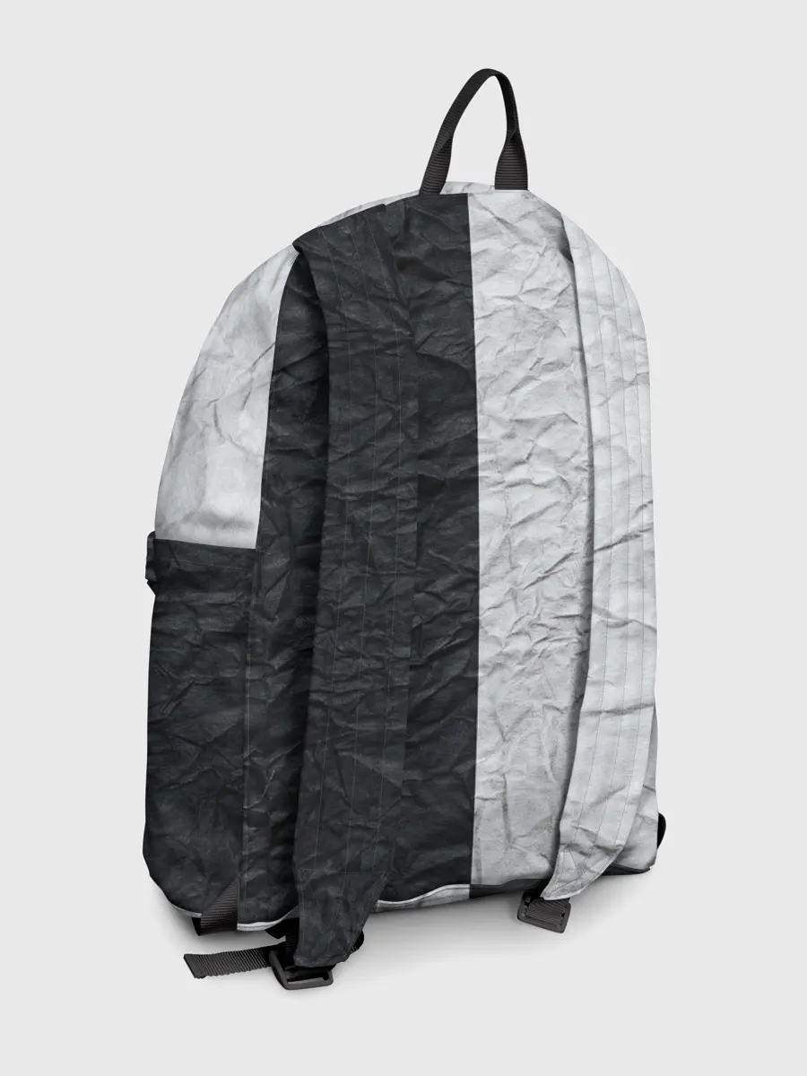 Рюкзак джинсовый / Мятая Черно-Белая Бумага