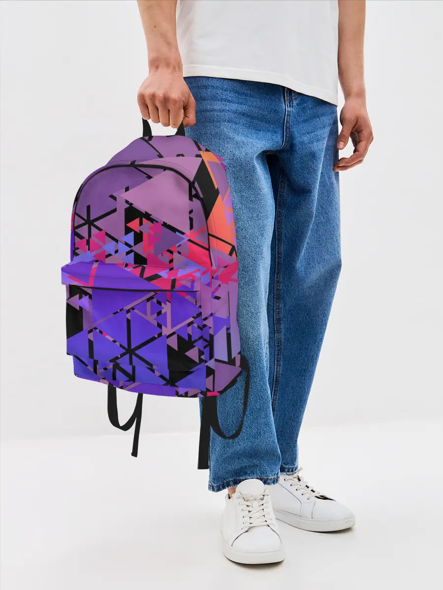 Рюкзак джинсовый / Треугольники